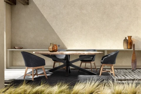TAVOLO PALMDALE 240X110 CARBON 0804741