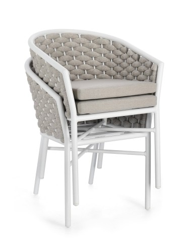 SEDIA CON BRACCIOLI MARGALIDA BIANCO 0666082