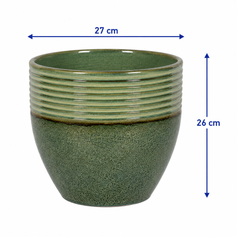 VASO CERAM CORSICA M D27X26H BIC.SMERALD