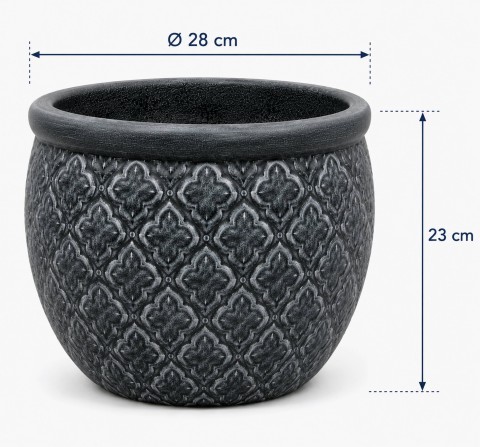 VASO CERAMICA SINGAPORE S 28X23H ANTRACITE