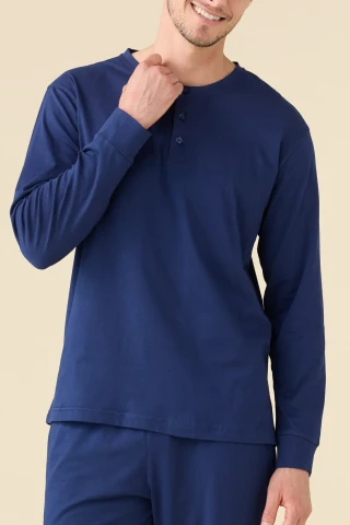 PIGIAMA UOMO PLUS COTONE FC003294 MEDIEVAL BLUE