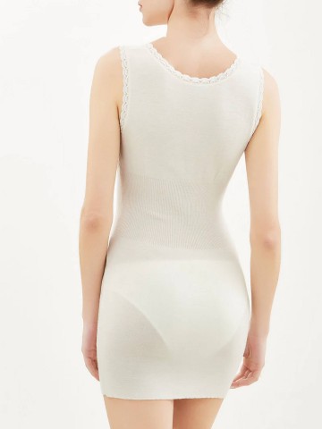 MAGLIA 100MERINO SPALLA LARGA FORMA SENO RAGNO 0041L4 BIANCO LANA