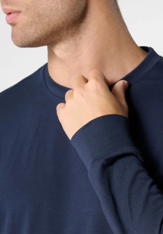 Pigiama Lungo Girocollo in Cotone VPRT93398 BLU