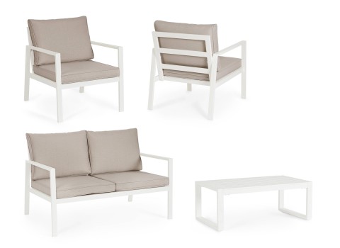 SET4 SALOTTO CON CUSCINI HILDE BIANCO LD30 0664002