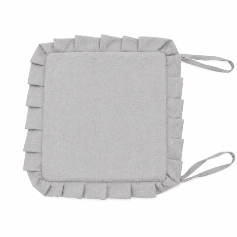 NEW EDGAR SET 2 CUSCINI QUADRATI CON VOLANT PERLA