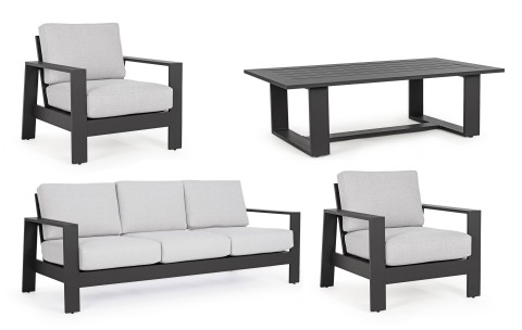 SET 4 SALOTTO CON CUSCINI BALTIC ANTRACITE YK13 0663214