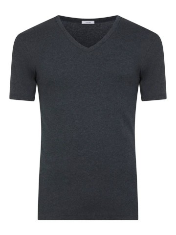 MAGLIA TERMICA 100% COTONE  MANICA CORTA SCOLLO V U801A8 RAGNO PIOMBO MELANGE