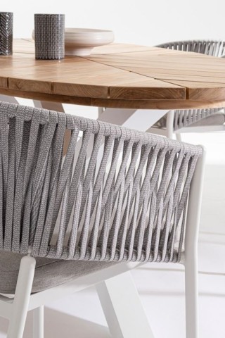 FLORENCIA SEDIA CON BRACCIOLI E CUSCINI WG20 BIANCO BIZZOTTO