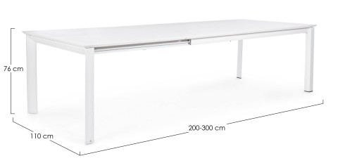 TAVOL.ALL.KONNOR 200-300X110 BIANCO