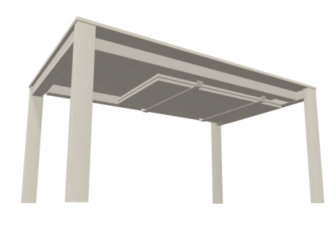 ROUND TAVOLO 160+54+54X100 BIANCO RAGGR.9002 479