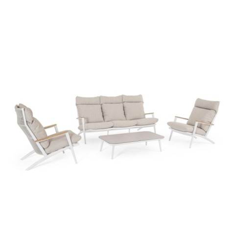 SET SALOTTO CON CUSCINI IBISCO BIANCO 0663820