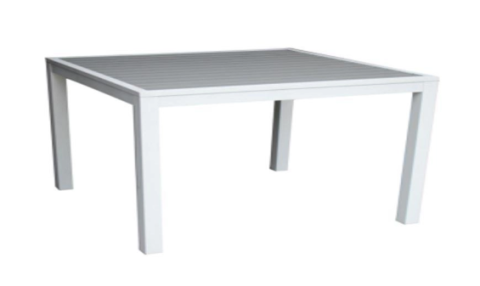 TAVOLO ALLUMINIO SULLIVAN QUADRATO 80X80H75 BIANCO