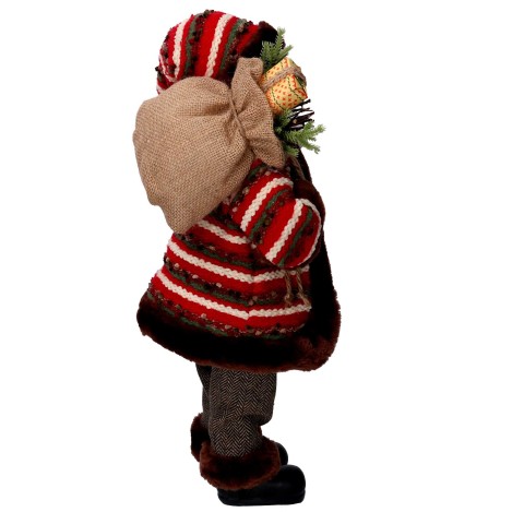 BABBO NATALE CON SLITTA H. 45cm VACCHETTI