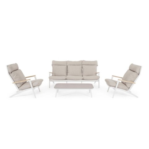 SET SALOTTO CON CUSCINI IBISCO BIANCO 0663820