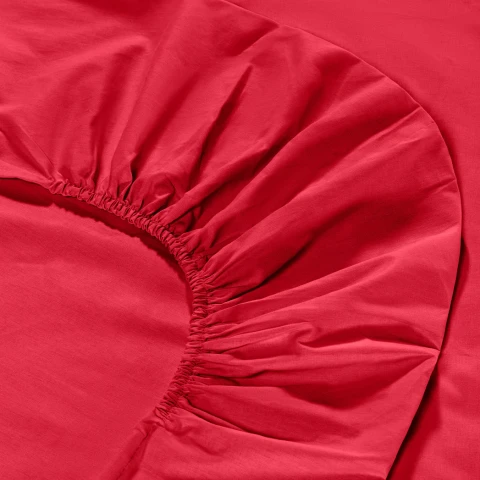 BASIC COLLECTION COMPLETO LENZUOLA UNA PIAZZA E 1/2 ILBLUCASA ROSSO