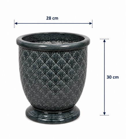 VASO CERAMICA SINGAPORE S 28X30H ANTRACITE