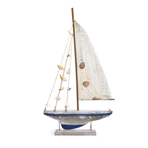 VELIERO IN LEGNO 31X5XXH.56CM 13736