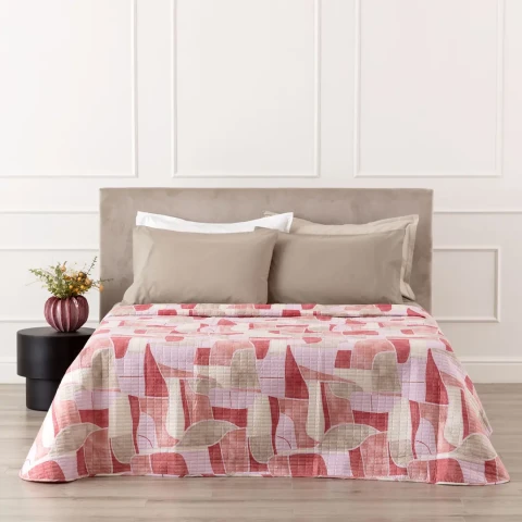 TEREN QUILT STAMPATO 1P 1/2 LE0943 ROSA
