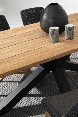 RAMSEY TAVOLO 240x100cm NERO 0804457 BIZZOTTO