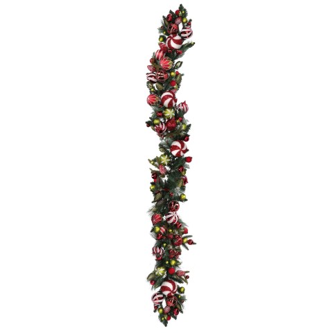 FESTONE CON SFERE ROSSO VERDE CM170 638646