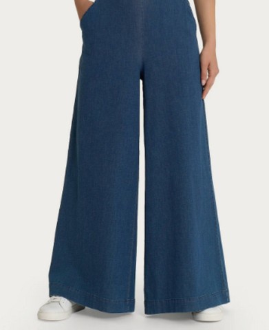 Jeans a palazzo con tasche e vita piatta in Super Light Denim DS87PA RAGNO INDIGO