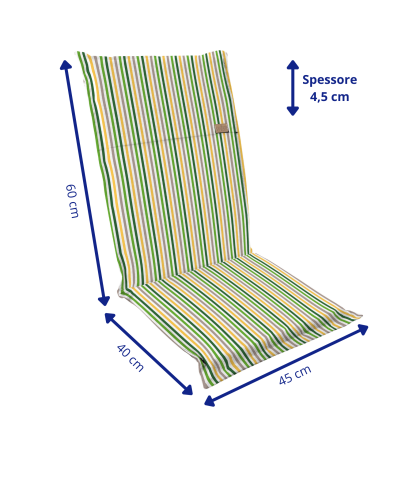 CUSCINO SPALLA MEDIA 100X50 CSM 26P02 6 RIGA PICCOLA VERDE