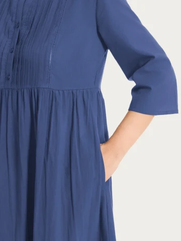 Vestito lungo con balze in Mussola di Cotone DS91DW OCEANA