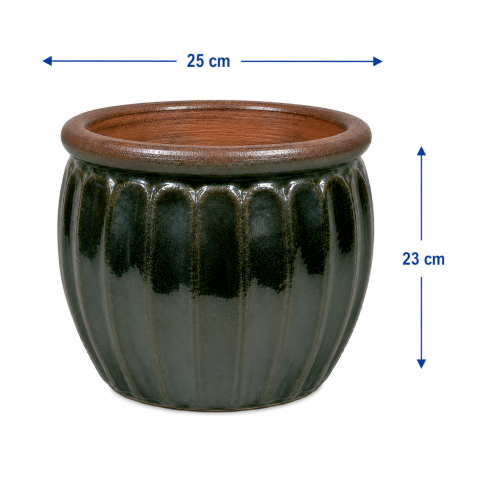 VASO CERAMICA LILLE S D25X23H VERDONE