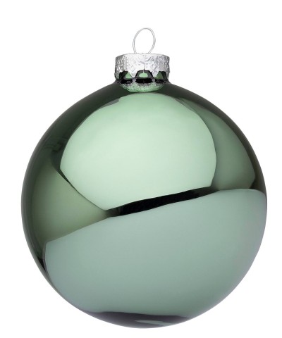 SFERA IN VETRO VERDE CINABRO LUCIDO diametro 10cm 0937111