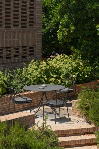 TAVOLO TONDO DIAMETRO 105 5 POSTI 1814 FERRO ANTICO LAMIERA PIENA