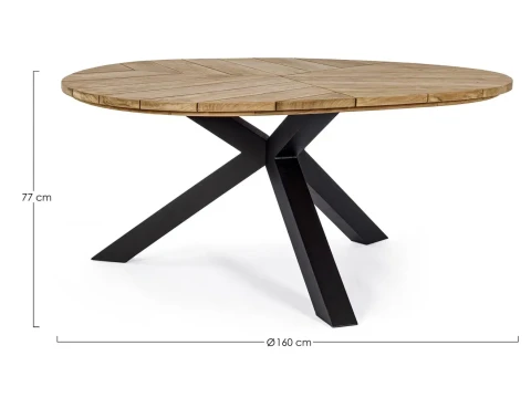 CARBON PALMDALE TAVOLO TONDO diametro 160cm 0804739 BIZZOTTO