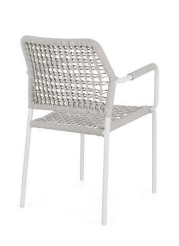 SEDIA CON BRACCIOLI RAJADA BIANCO 0666031