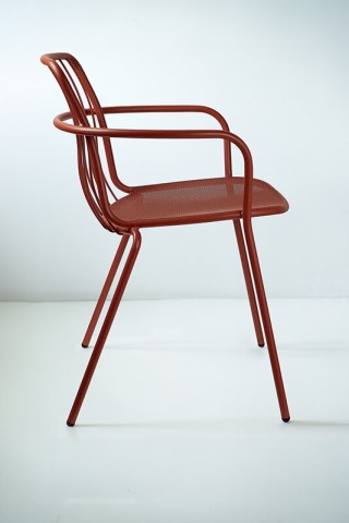 ALISEA POLTRONA ROSSO ACERO