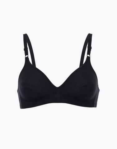 REGGISENI SOFT CUP C COTTON LINE 9L1604 (Pacco da 2) NERO