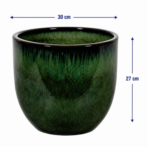 VASO CERAMICA SHANGAI S 30X27H VERDONE