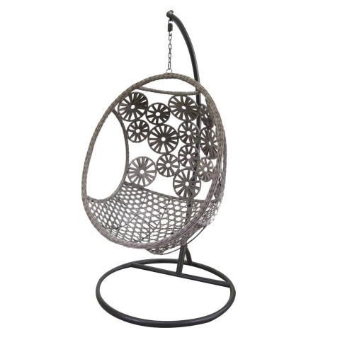 CLINTON DONDOLO PENSILE GRIGIO CON CUSCINO VACCHETTI