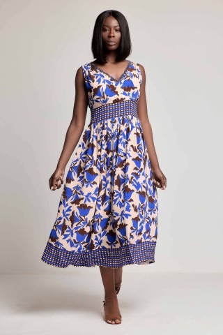 BLYTHE SLEEVELESS DRESS DB26-086 MULTICOLOR