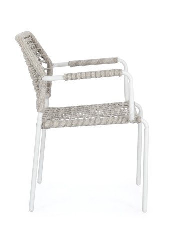 SEDIA CON BRACCIOLI RAJADA BIANCO 0666031