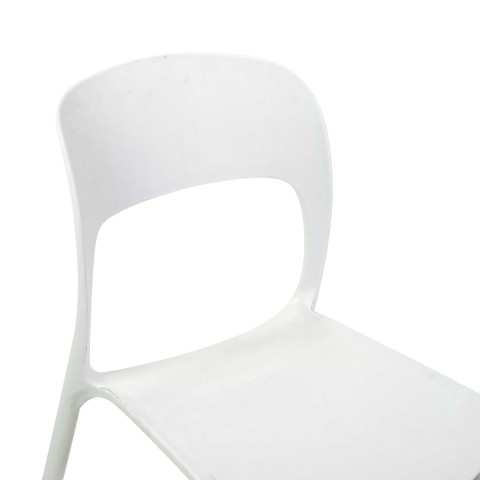 Sedia polipropilene Risto impilabile bianco cm47x52h83