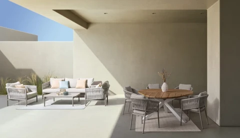 PALMDALE TAVOLO TONDO BIANCO diametro 160cm 0804738 BIZZOTTO