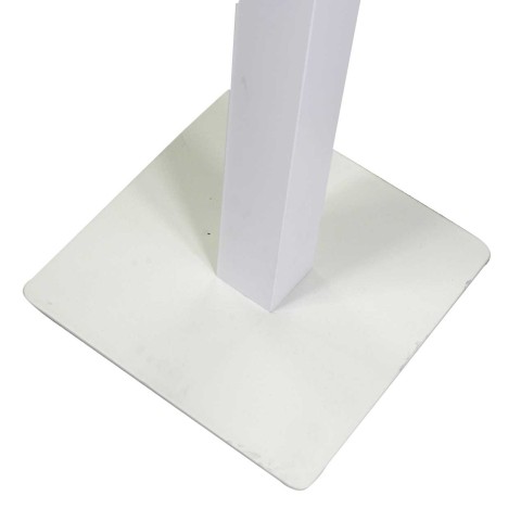 Base tavolo bar acciaio Jamie bianco quadro cm40x40h110