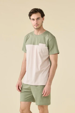 PIGIAMA UOMO COTONE MEZZA MANICA FC003279 MOON LIGHT