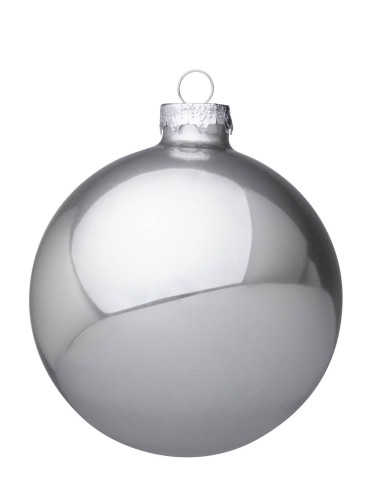 SFERA IN VETRO ARGENTO SHIMMER Diametro 10cm 0930013 BIZZOTTO
