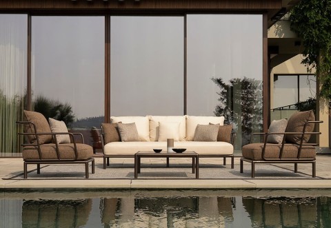 Divano 3 posti Saint Martin in acciaio