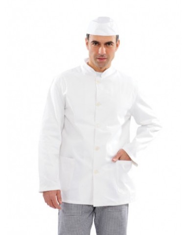 GIACCA AIUTO CUOCO MANICA LUNGA G0066 BIANCO