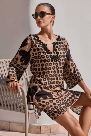 JOHANNA ABITO LARGO DONNA DA26-051 MULTICOLOR