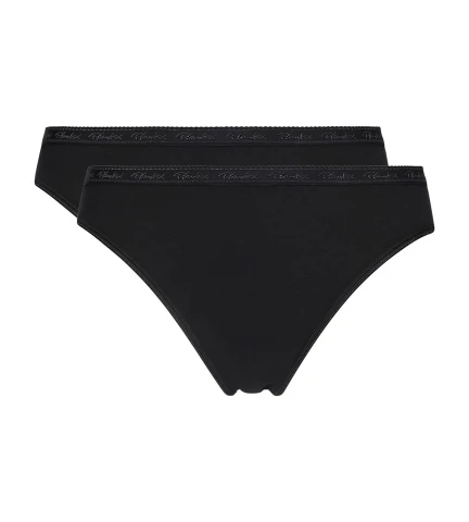 Pacco da 2 slip sgambati neri Cotone Bio NERO