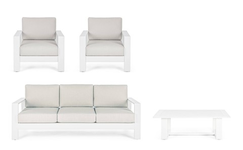 SET4 SALOTTO CON CUSCINI BALTIC BIANCO YK11 0663130