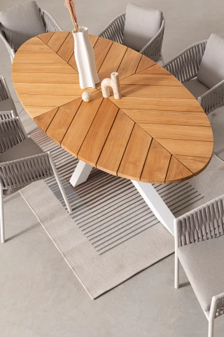 PALMDALE TAVOLO OVALE BIANCO 240x110cm RT01 BIZZOTTO