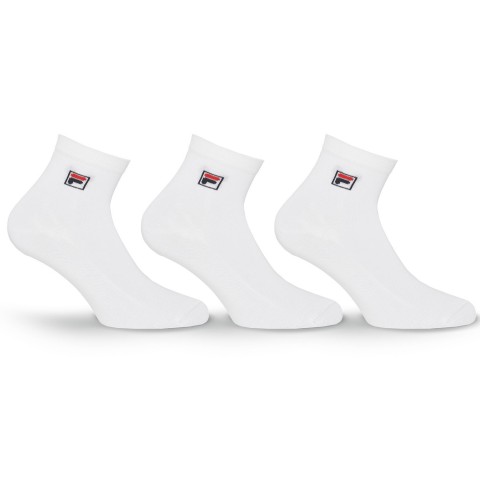 CALZA QUARTER UNISEX COTONE 3PZ F1763 300 BIANCO